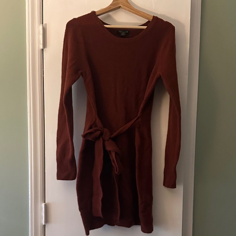 Elegant Rust sweater Dress